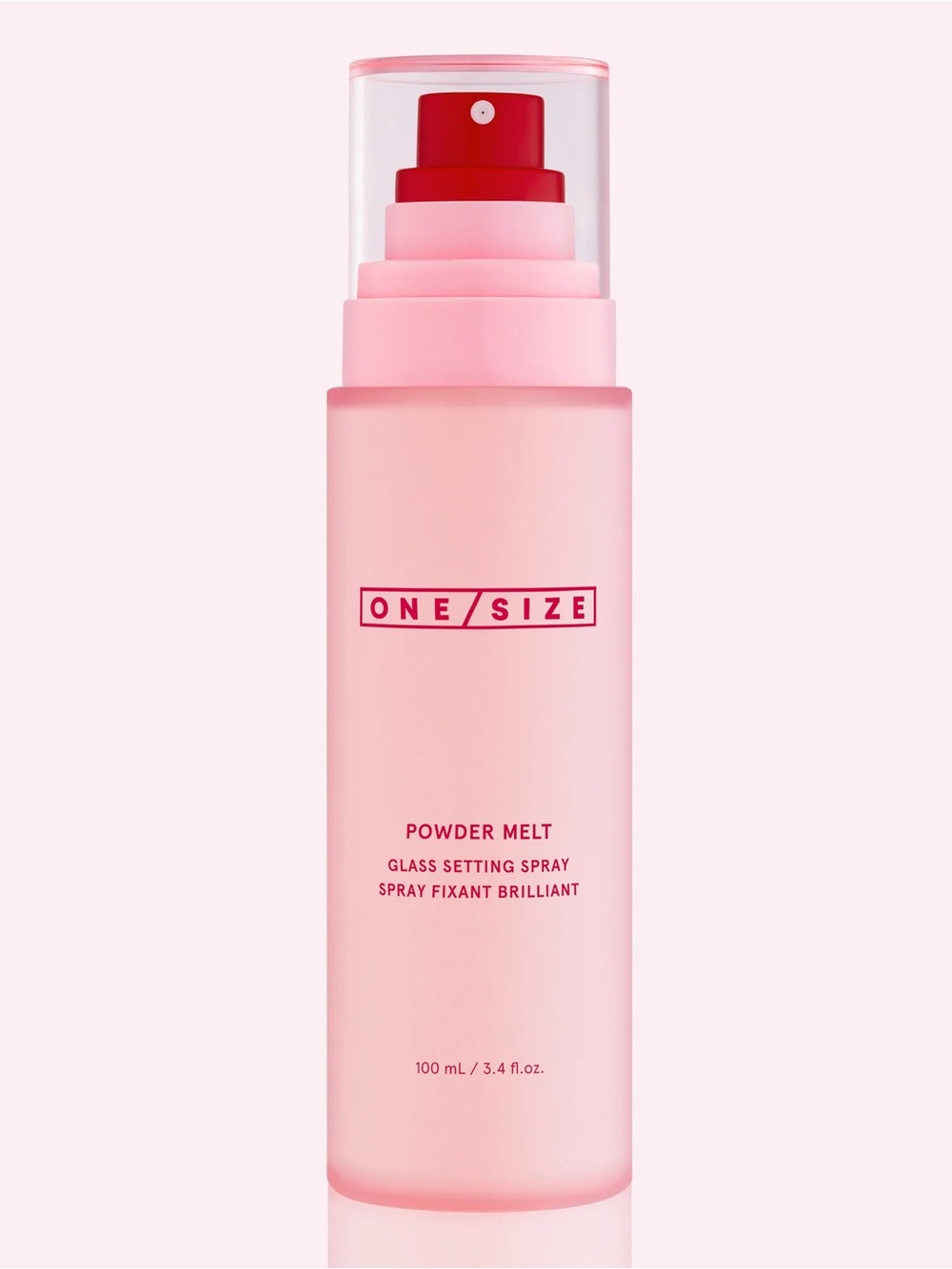 ONE/SIZE Powder Melt Glass Setting Spray- hydrating, non matte finish, vegan